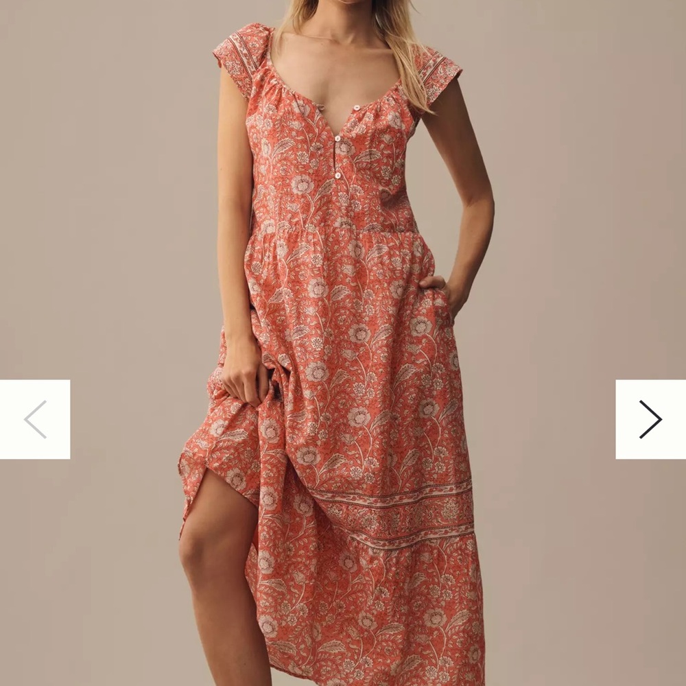 Velvet by Graham & Spencer Red Floral Maxi Dress